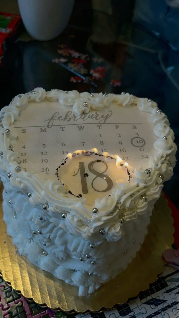 Bento Cake calendrier avec le numéro 18