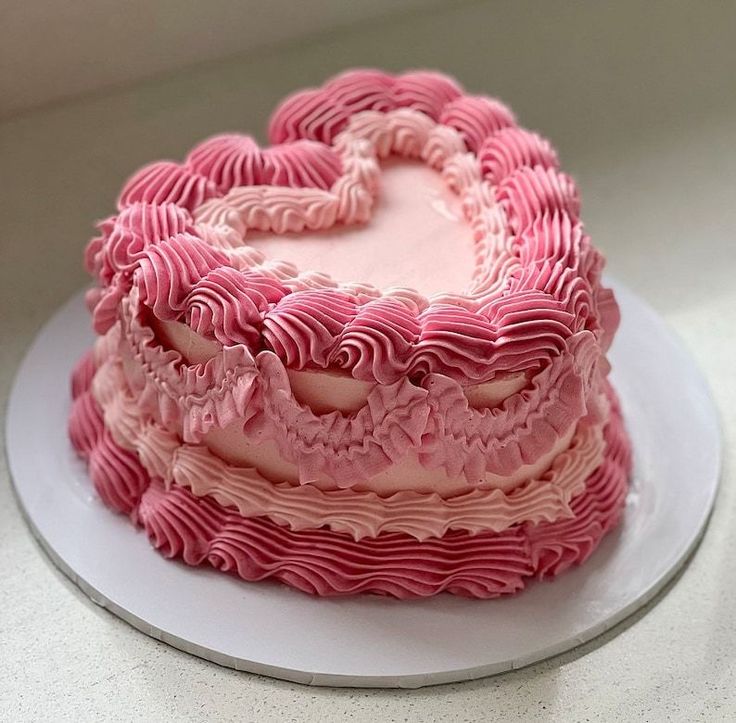 My Bento Cake sur mesure - Gâteau cœur dégradé de rose avec crème fouettée légère